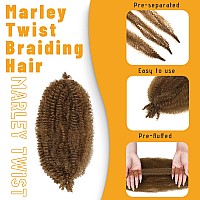 Marley Twist Braiding Hair 12 Inch 7 Packs Brown Spring Twist Hair Springy Afro Twist Hair Soft Marley Hair For Wrapping Locs Cu