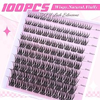 Lash Clusters Eyelash Extensions Wispy Eyelash Clusters Lash Extension 100Pcs 816Mm Natural Individual Lashes Fluffy Cluster La