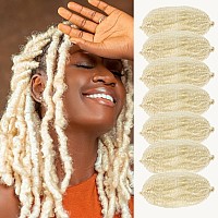 Marley Twist Braiding Hair 12 Inch 7 Packs Blonde Spring Twist Hair Springy Afro Twist Hair Soft Marley Hair For Wrapping Locs C