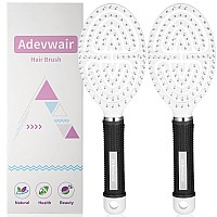 Hair Brush 2Pack Curved Vented Detangler Brush For Faster Blow Drying For Women Men Detangling Brush For Wet Dry Curly Thick S