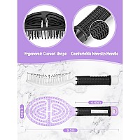 Hair Brush 2Pack Curved Vented Detangler Brush For Faster Blow Drying For Women Men Detangling Brush For Wet Dry Curly Thick S