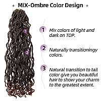 New Goddess Locs Crochet Hair 22 Faux Locs Crochet Hair Hippie Locs Synthetic Extension Ombre Crochet Locs Boho Style Crochet