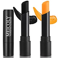 Meicoly Orange And Black Eye Black Stickwaterproof Eye Black Baseballsoftballfootballlacrosseblack Face Body Paint For Hall