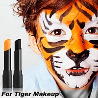 Meicoly Orange And Black Eye Black Stickwaterproof Eye Black Baseballsoftballfootballlacrosseblack Face Body Paint For Hall