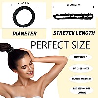 Cutebe Slip Satin Hair Ties 4 Pcs Satin Scrunchies For Women Suitable For Travelling And Daily Activity Small Skinny Elastics