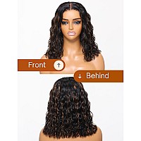 Nadula Ombre Highlight Glueless Short Bob Wig 7X5 Hd Bye Bye Knots Loose Body Wave Human Hair Wig Pre Plucked Pre Cut Lace Ombre