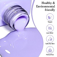 Canni Purple Gel Polish 1Pcs Gel Polish Purple Color Pale Violet Nail Polish Gel High Gloss Soak Off U V Gel Nail French Nail M