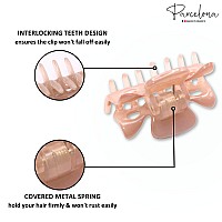 Parcelona French Classic Very Small 1 12 Claw Clips With Tight Spring Set Of 3 Girls Hair Jaw Claw Clips Durable Styling Women