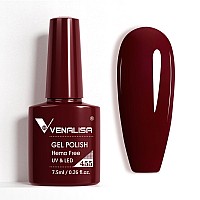 Venalisa Burgundy Red Gel Polish 1 Pcs Dark Red Color Fall Gel Nail Polish Soak Off Uv Gel Diy At Home Manicure Salon Nail Art F