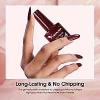 Venalisa Burgundy Red Gel Polish 1 Pcs Dark Red Color Fall Gel Nail Polish Soak Off Uv Gel Diy At Home Manicure Salon Nail Art F