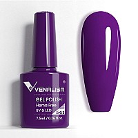 Venalisa Purple Gel Nail Polish 1 Pcs Dark Purple Color Gel Polish Soak Off Uv Gel Diy At Home Manicure Salon Nail Art For Girls