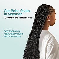 Lvnatu Ginger Boho Human Braiding Hair Color 350 For Bohemian Knotless Braids Deep Wave Bulk No Weft 2 Bundles 100G 22 Inch