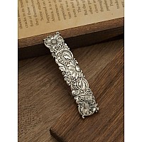 Haquil Vintage Flower Rectangular Hairclip Hair Clip Vintage Viking Celtic Knot Protection Hair Clip Barrettes Gift For Women