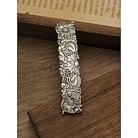 Haquil Vintage Flower Rectangular Hairclip Hair Clip Vintage Viking Celtic Knot Protection Hair Clip Barrettes Gift For Women