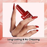 Venalisa Red Gel Polish 1 Pcs Red Color Gel Nail Polish Soak Off Uv Gel Diy At Home Manicure Salon Nail Art For Girls Women