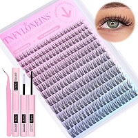 Wispy Lash Extension Kit Natural Eyelash Extension Kit C Curl Lash Clusters Kit Individual Lashes Clusters Short Eyelash Cluster