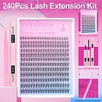 Wispy Lash Extension Kit Natural Eyelash Extension Kit C Curl Lash Clusters Kit Individual Lashes Clusters Short Eyelash Cluster