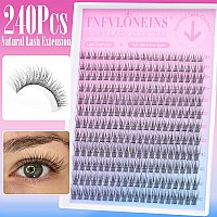 Wispy Lash Extension Kit Natural Eyelash Extension Kit C Curl Lash Clusters Kit Individual Lashes Clusters Short Eyelash Cluster