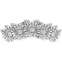 Haquil Vintage Sunflower Hairclip 256X197 Inches Hand Crafted Metal Barrette French Hair Clip Celtic Knot Protection