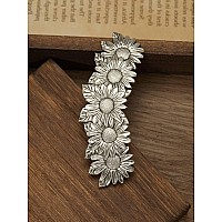 Haquil Vintage Sunflower Hairclip 256X197 Inches Hand Crafted Metal Barrette French Hair Clip Celtic Knot Protection