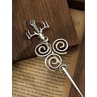 Haquil Spiral Deer Hair Stick Hair Pin Chopsticks Antique Retro Hair Forks For Women