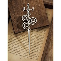 Haquil Spiral Deer Hair Stick Hair Pin Chopsticks Antique Retro Hair Forks For Women