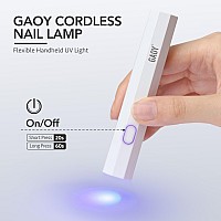 Gaoy Handheld Uv Light For Gel Nails Portable Led Nail Lamp Mini Nail Light Cordless Rechargeable Usb Nail Dryer For Fast Cur