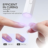 Gaoy Handheld Uv Light For Gel Nails Portable Led Nail Lamp Mini Nail Light Cordless Rechargeable Usb Nail Dryer For Fast Cur