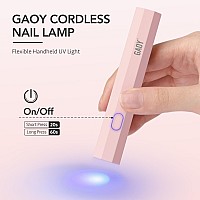 Gaoy Handheld Uv Light For Gel Nails Portable Led Nail Lamp Mini Nail Light Cordless Rechargeable Usb Nail Dryer For Fast Cur