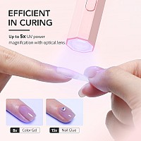 Gaoy Handheld Uv Light For Gel Nails Portable Led Nail Lamp Mini Nail Light Cordless Rechargeable Usb Nail Dryer For Fast Cur