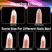 Inenk Wide Short Coffin Nail Tips Professional Gel Tips Are Designed For Short Small Wide Nail Beds Enhance Your Nail Extensi