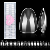 Inenk Wide Short Almond Nail Tips Professional Gel Tips Are Designed For Short Small Wide Nail Beds Enhance Your Nail Extensi