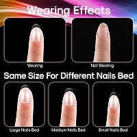 Inenk Wide Short Almond Nail Tips Professional Gel Tips Are Designed For Short Small Wide Nail Beds Enhance Your Nail Extensi