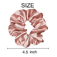 Sufermoe 12 Pcs Satin Silk Hair Scrunchies Assorted Light Color 45 Inch Hair Ties For Women Girls