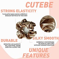 Cutebe 8 Pack Hair Ties Satin Hair Scrunchies For Women Soft Elastic Hair Ties No Damage Ponytail Holders Rubber Bands Hair Acce