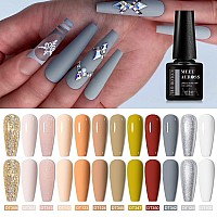 Meet Across 12Pcs Gel Nail Polish Setsoak Off Uv Led Lamp Gel Nail Polish Kitfashion Shimmer Nail Art Design Gifts For Women M