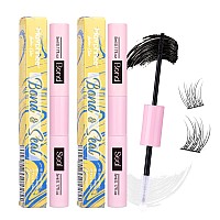 Lash Bond And Seal 2 Pcs Bond And Seal Lash Glue Waterproof Lash Clusters Glue Stong Hold Eyelash Adhesive 72 Hours Long Lasting