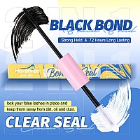 Lash Bond And Seal 2 Pcs Bond And Seal Lash Glue Waterproof Lash Clusters Glue Stong Hold Eyelash Adhesive 72 Hours Long Lasting