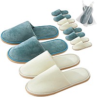 612 Pairs Spa Slippers Washable Reusable Closed Toe Disposable Indoor Hotel Slippers Soft Home Coral Fleece Slipper Super S