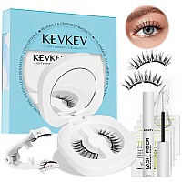 Kevkev Magnetic Eyelashes Natural Look Magnetic Lashes Kit Soft Magnets False Eyelashes With Applicator Lash Fixer Reusable No G