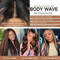 28 Inch Ombre Lace Front Wig Human Hair 13X4 1B30 Body Wave Lace Front Wigs Human Hair Pre Plucked With Baby Hair 180 Density