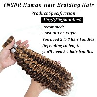 Deep Wave Bulk Human Braiding Hair For Boho Braids Ombre 100 Human Hair Unprocessed Brazilian Curly Human Hair For Human Hair E