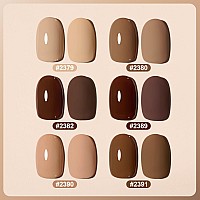 Gaoy Gel Nail Polish Brown Caramel Nude Red Gel Polish Kit For Salon Gel Manicure And Nail Art Diy At Home