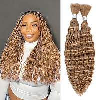 Blonde Deep Wave Bulk Human Hair For Braiding Human Hair 100 Human Hair Unprocessed Brazilian Curly Human Hair For Human Hair E