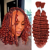 350 Deep Wave Bulk Human Hair For Braiding Human Hair 100 Unprocessed Brazilian Curly Human Hair For Human Hair Extensions 2 Br