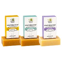 Southern Natural Goat Milk Soap Bar Variety 3 Pack Lavender Lemongrass Spa Fusion For Dry Sensitive Skin Natural Handmade