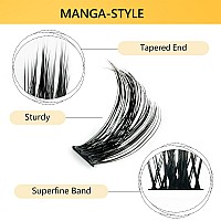 Lankiz Manga Lash Clusters Wispy Individual Lashes With Bottom Lashes Anime Cosplay Eyelashes Extension Diy Manhua False Mink