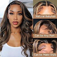 Keabalo Ombre Lace Front Wig Human Hair 1B30 Highlight Body Wave Lace Front Wigs Human Hair Pre Plucked 13X4 Hd Lace Frontal Co