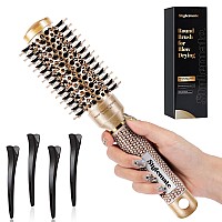 Stylemate Round Brush For Blow Out Nano Thermal Ceramic Ionic Tech Round Barrel Hair Brush With Boar Bristles Roller Brush F