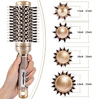 Stylemate Round Brush For Blow Out Nano Thermal Ceramic Ionic Tech Round Barrel Hair Brush With Boar Bristles Roller Brush F